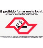 Placa de Sinalização de papel  - E Proibido Fumar Neste Local - grafica e editora